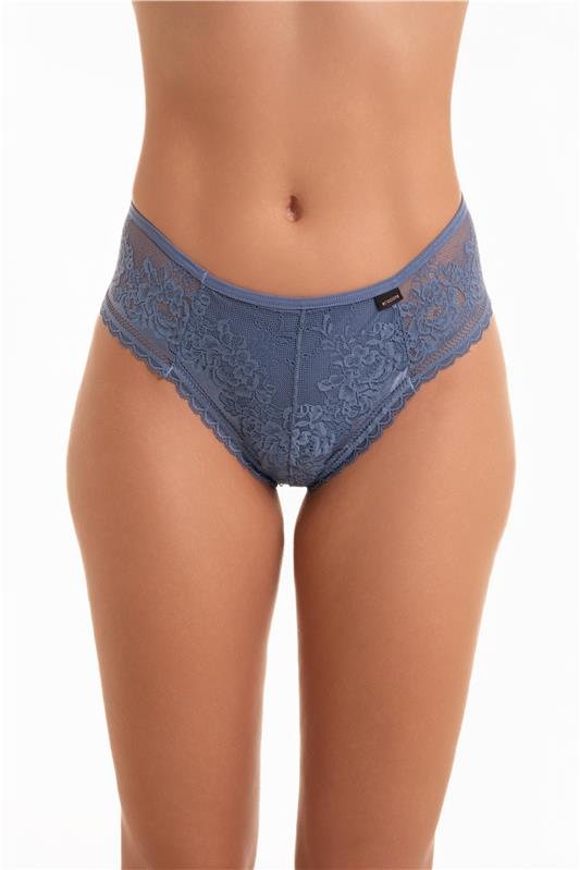 CALCINHA EM RENDA FIO DENTAL - AZUL MARINE