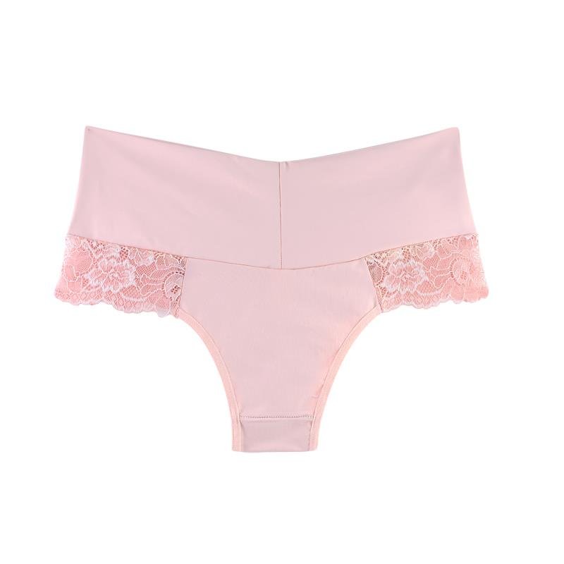 CALCINHA TANGA CÓS MÉDIA EM MICROFIBRA COM RENDA