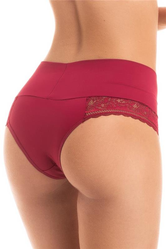 CALCINHA TANGA CÓS MÉDIA EM MICROFIBRA COM RENDA