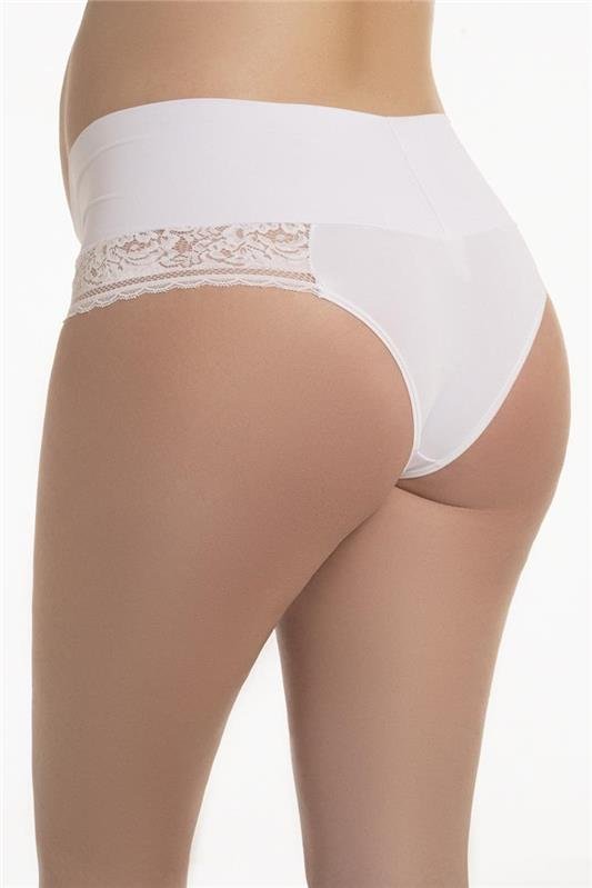 CALCINHA TANGA CÓS MÉDIA EM MICROFIBRA COM RENDA