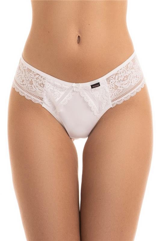 CALCINHA FIO CONFORTO COM RENDA - BRANCO