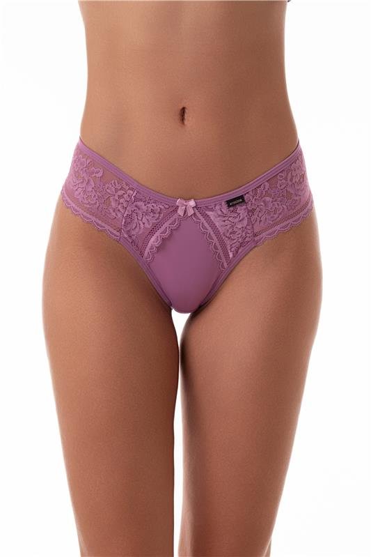 CALCINHA FIO CONFORTO COM RENDA - LILÁS MAUVE