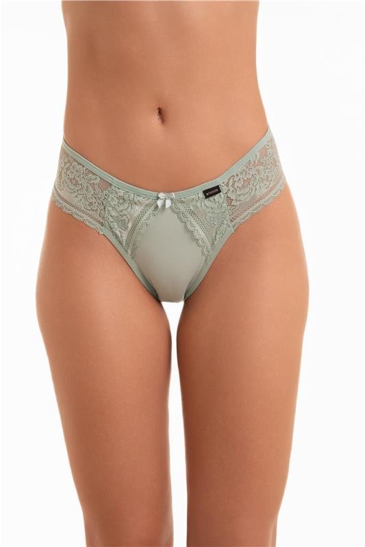 CALCINHA FIO CONFORTO COM RENDA - VERDE TEOS