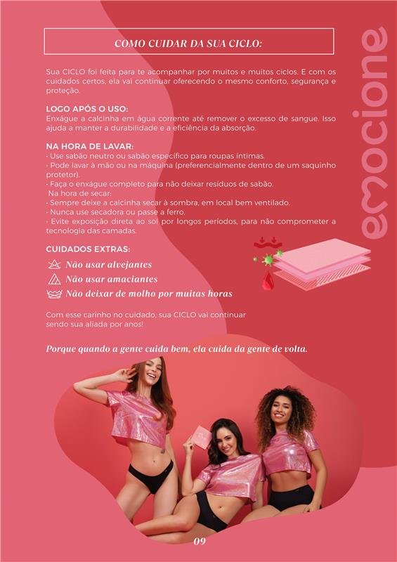 CALCINHA ABSORVENTE FIO CONFORTO (FINAL DE FLUXO)