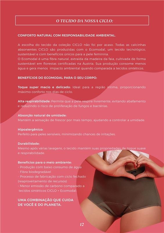 CALCINHA ABSORVENTE TANGA COS MÉDIO (TODO TIPO DE FLUXO)