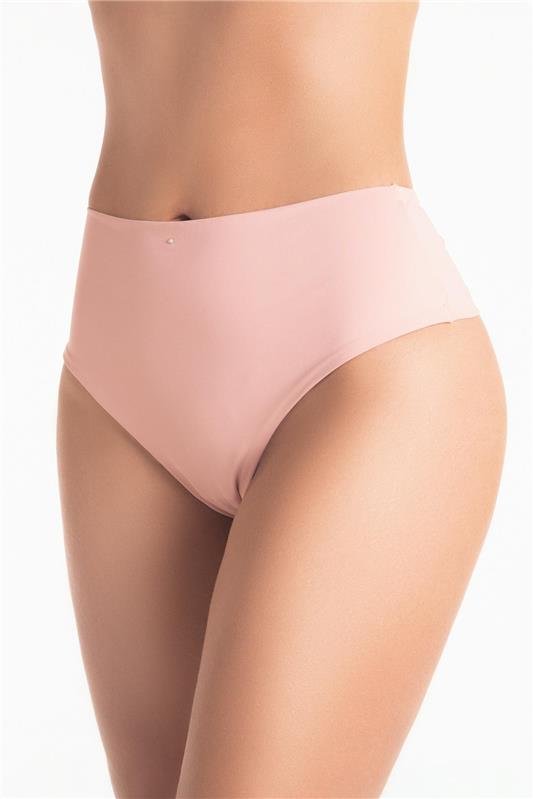 CALCINHA ALTA FIO CONFORTO ELÁSTICO INVISÍVEL - ROSA PERLA