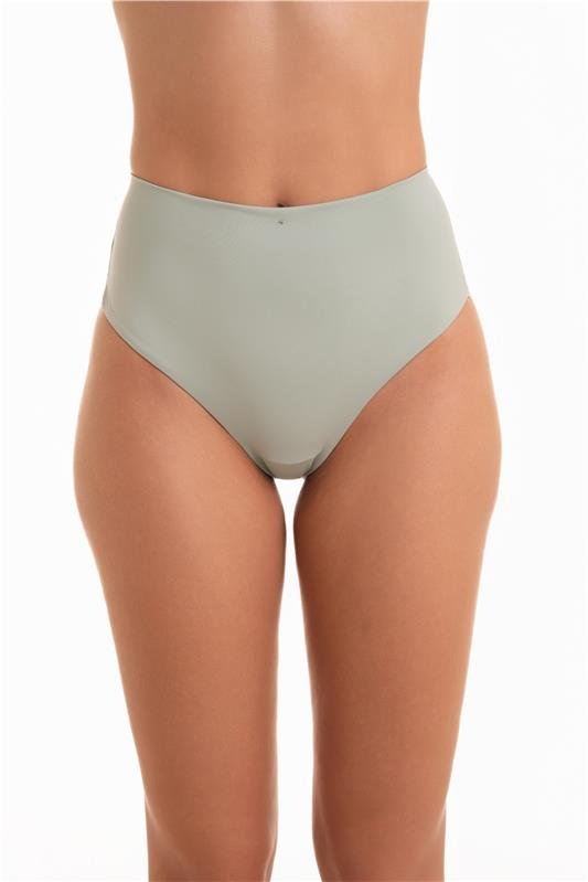 CALCINHA ALTA FIO CONFORTO ELÁSTICO INVISÍVEL - VERDE TEOS