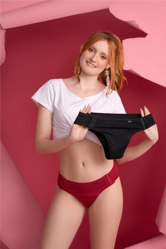 CALCINHA ABSORVENTE TROCA FÁCIL (FLUXO INTENSO) - PRETO