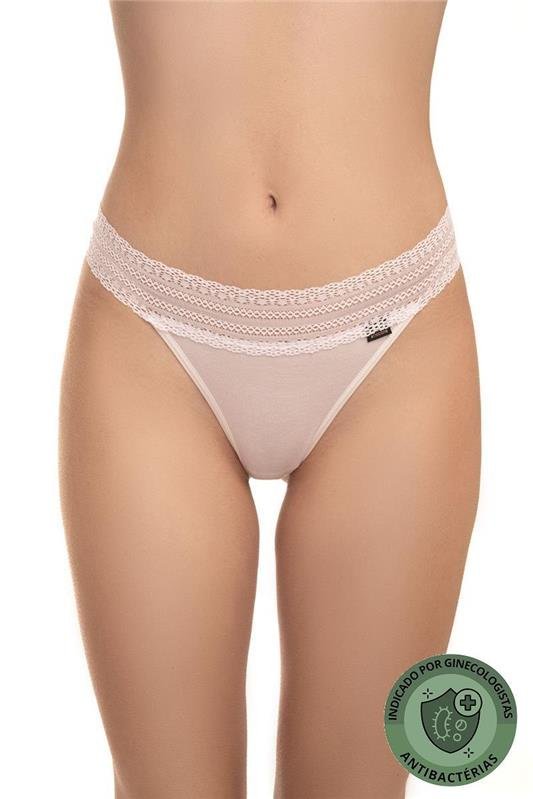 CALCINHA MODAL FIO CONFORTO COM RENDA