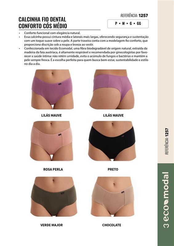 CALCINHA FIO ECOMODAL (INDICADO POR GINECOLOGISTAS)