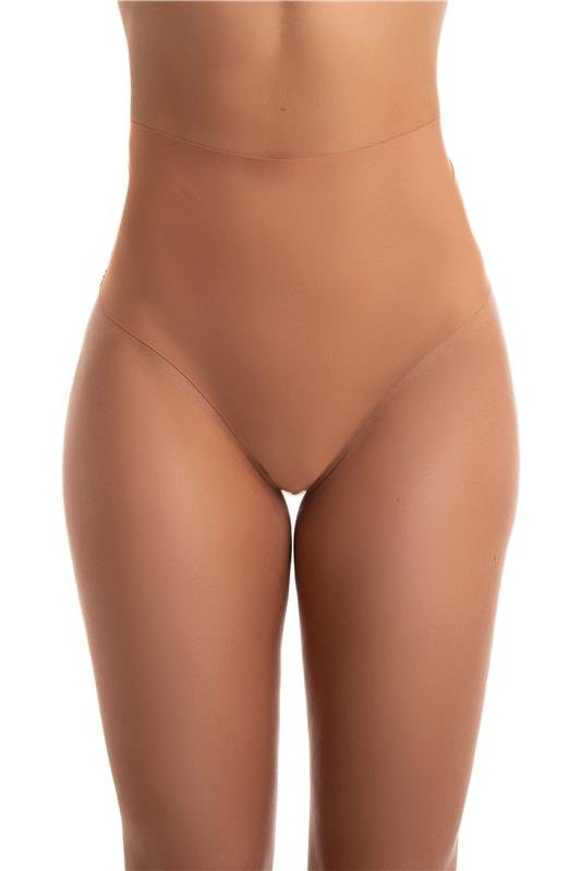 CALCINHA FIO CÓS ALTO CORTE ELETRÔNICO - CHOCOLATE