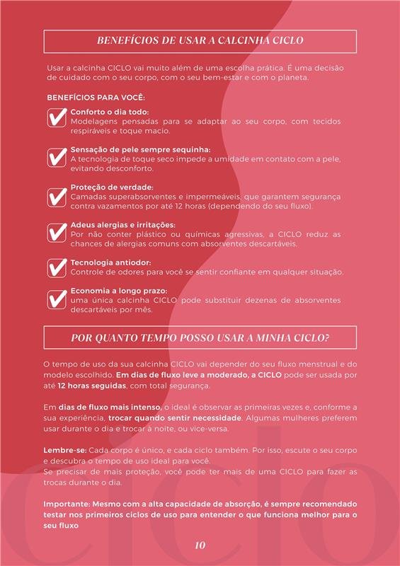 CALCINHA ABSORVENTE TANGA CÓS ALTA (TODO TIPO DE FLUXO)