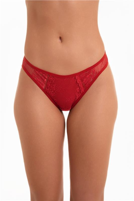 CALCINHA CÓS BAIXO FIO DENTAL EM RENDA - RUBI