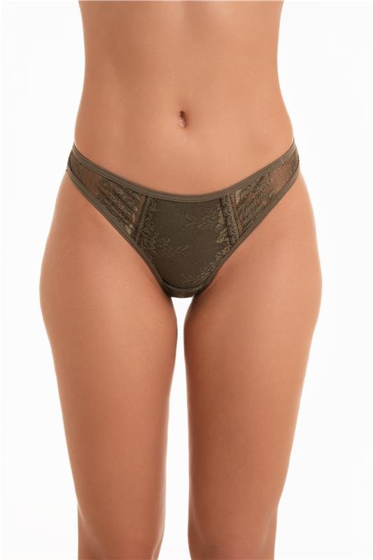 CALCINHA CÓS BAIXO FIO DENTAL EM RENDA - VERDE MAJOR