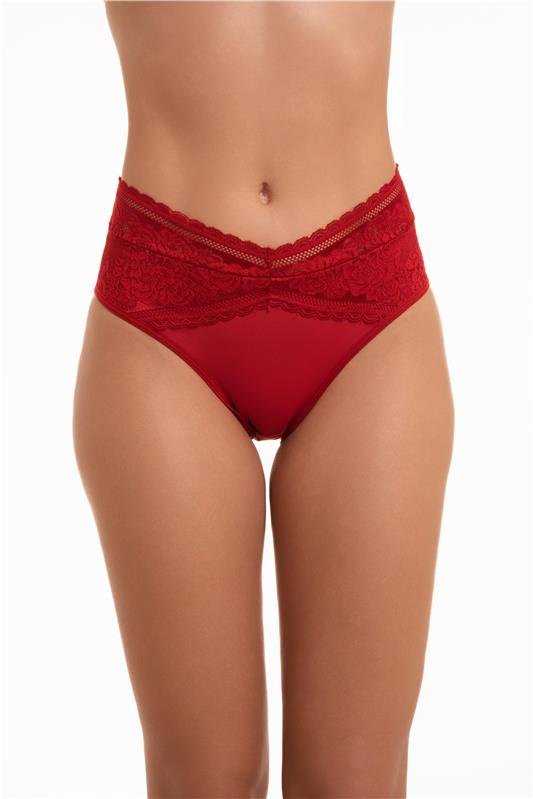 CALCINHA CÓS ALTO TANGA EM RENDA E CHLOE - RUBI