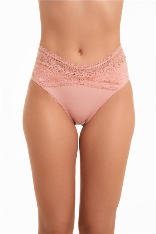 CALCINHA CÓS ALTO TANGA EM RENDA E CHLOE - ROSA PERLA