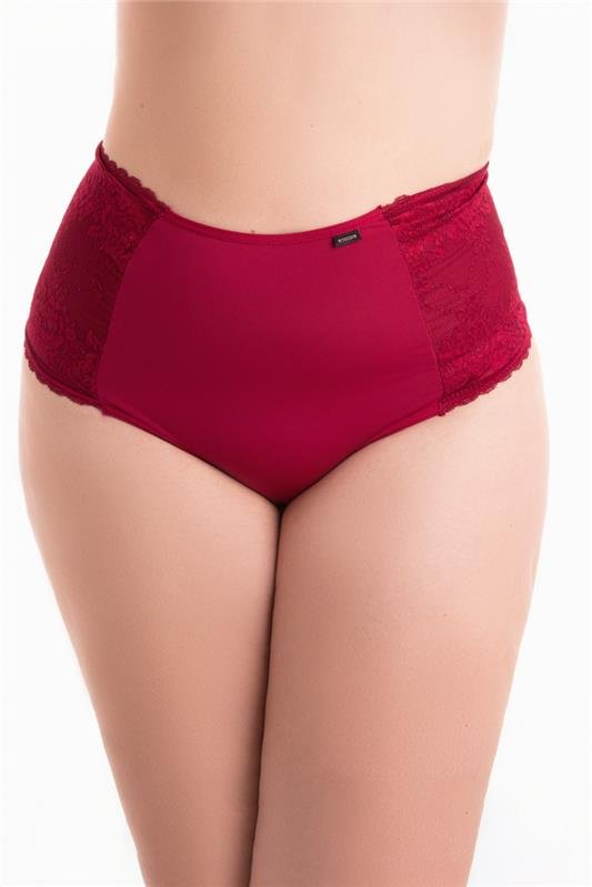 CALCINHA FIO DENTAL CONFORTO LATERAL EM RENDA - VERMELHO DESEJO
