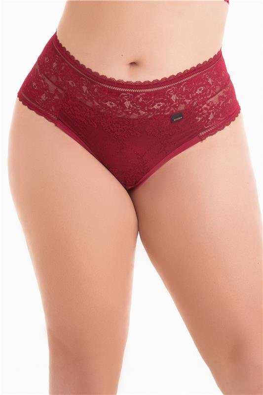 CALCINHA FIO DENTAL EM RENDA - VERMELHO DESEJO