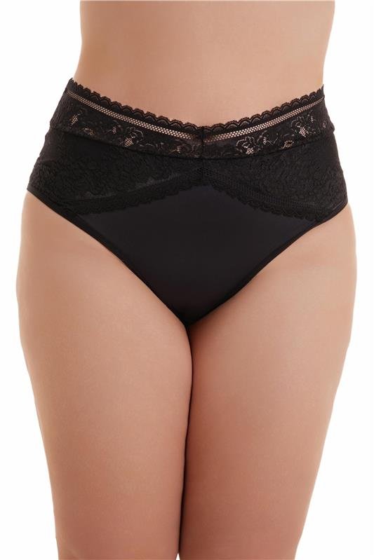 CALCINHA CÓS ALTO MODELO TANGA - PRETO