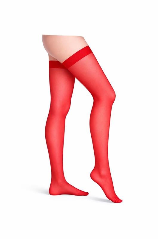 MEIA 7/8 SOCIAL FIO 20 TRANSPARENTE - VERMELHO