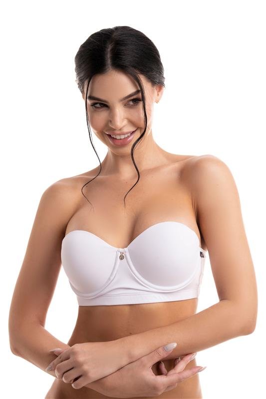 SUTIÃ BASIC TOMARA QUE CAIA COM ALÇA REMOVÍVEL - BRANCO