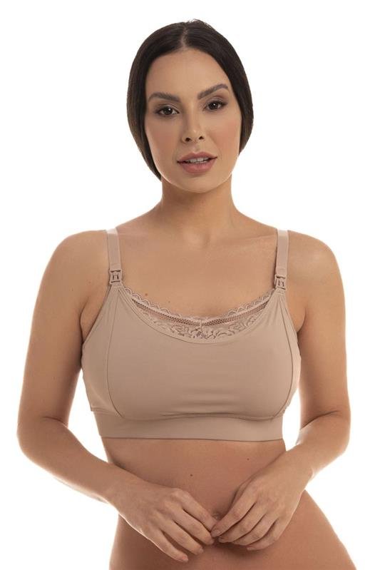 SUTIÃ AMAMENTAÇÃO MODELO TOP SEM BOJO - CHOCOLATE