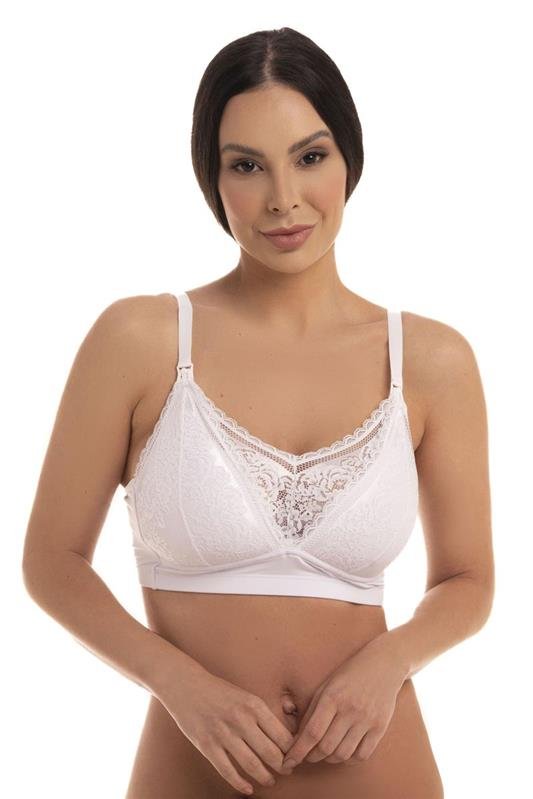 SUTIÃ AMAMENTAÇÃO COM BOJO MODELO TRIÂNGULO - BRANCO