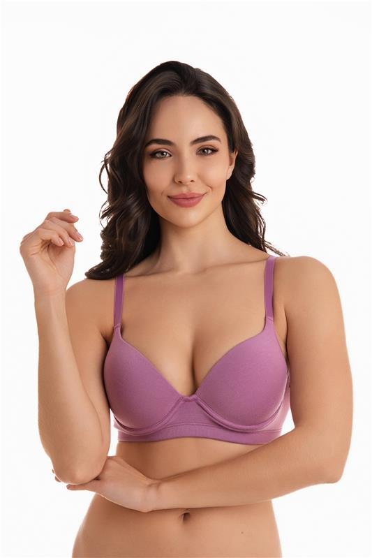 SUTIÃ COM BOJO SOFT E CINTA DUPLA ECOMODAL - LILÁS MAUVE