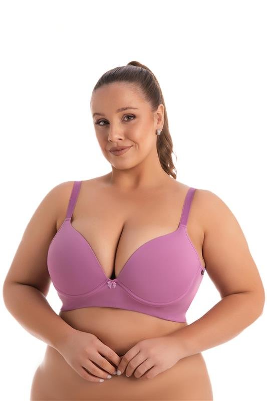 SUTIÃ COM BOJO CINTA DUPLA - LILÁS MAUVE