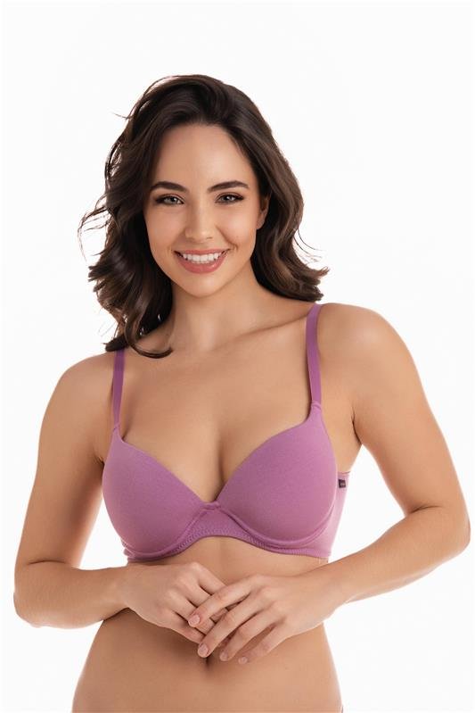 SUTIÃ COM BOJO SOFT E CINTA SIMPLES ECOMODAL - LILÁS MAUVE