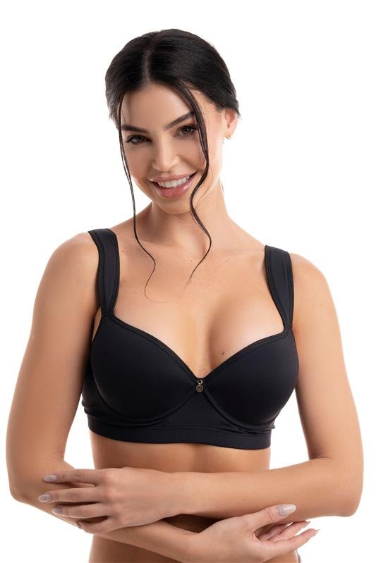 SUTIÃ COM BOJO TEK E ALÇA FORRADA - PRETO