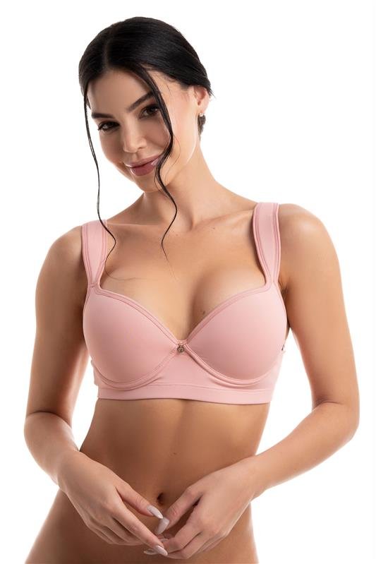 SUTIÃ COM BOJO TEK E ALÇA FORRADA - ROSA PERLA