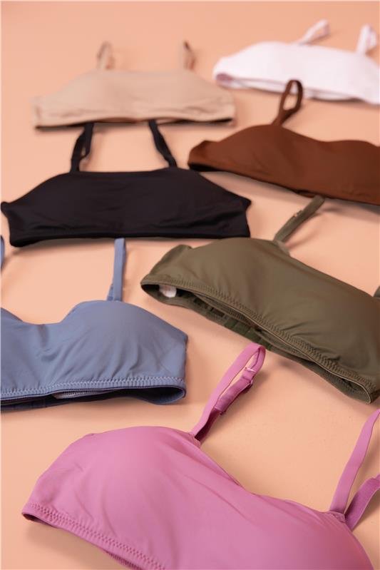 SUTIÃ TOP COM BOJO FIXO SEM ARCO