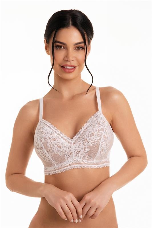 SUTIÃ COM BOJO TECNOLÓGICO COM TOQUE DE PÊSSEGO ( SEM ARCO, BOJO SOFT) - BRANCO