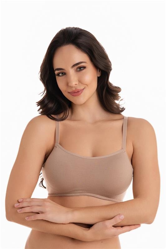 SUTIÃ TOP COM BOJO FIXO ECOMODAL - CHOCOLATE