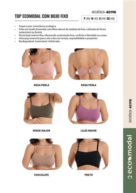 SUTIÃ TOP COM BOJO FIXO ECOMODAL