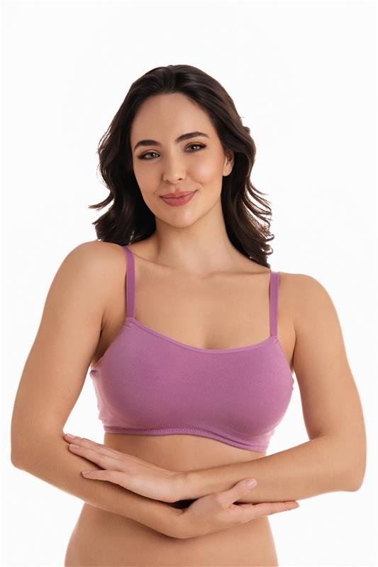 SUTIÃ TOP COM BOJO FIXO ECOMODAL - LILÁS MAUVE