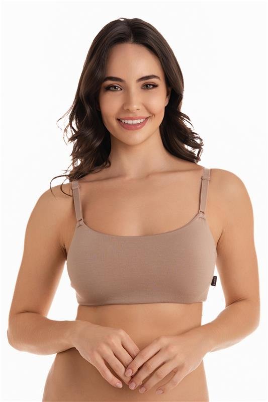 SUTIÃ TOP COM BOJO REMOVÍVEL ECOMODAL - CHOCOLATE