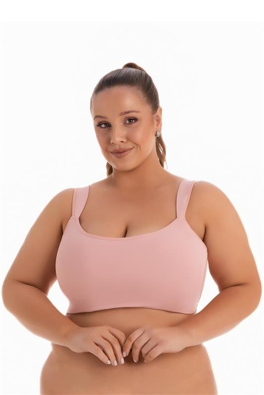 SUTIÃ TOP COM BOJO FIXO SEM ARCO - ROSA PERLA