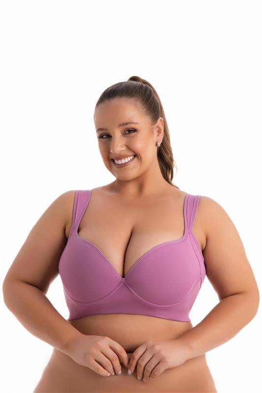 SUTIÃ COM BOJO E ARCO - LILÁS MAUVE