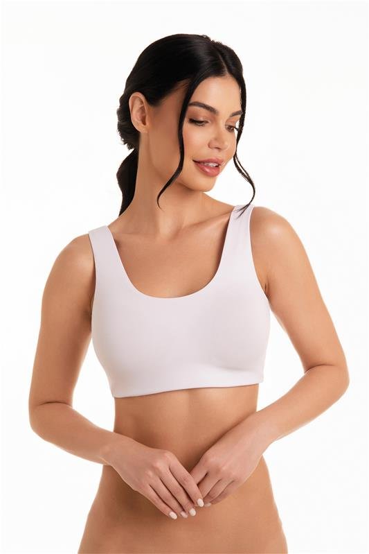 TOP COM BOJO FIXO SOFT ( NÃO AMASSA ) - BRANCO