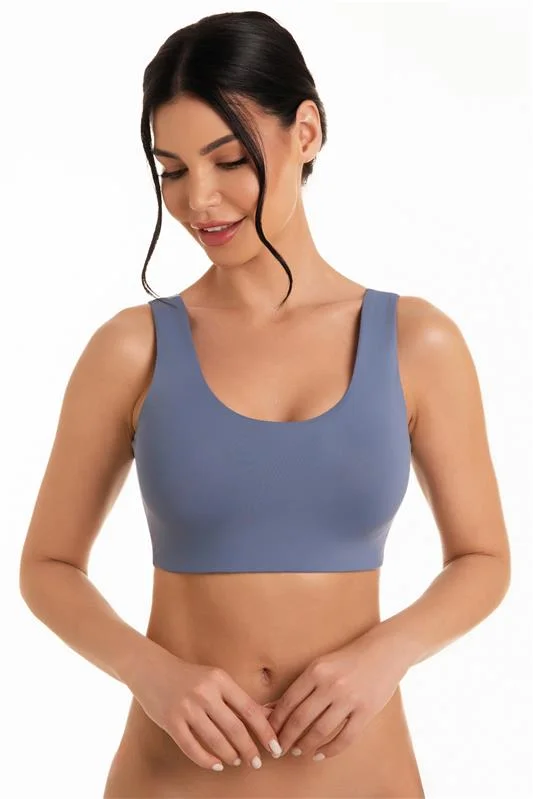 TOP COM BOJO FIXO SOFT ( NÃO AMASSA ) - AZUL MARINE