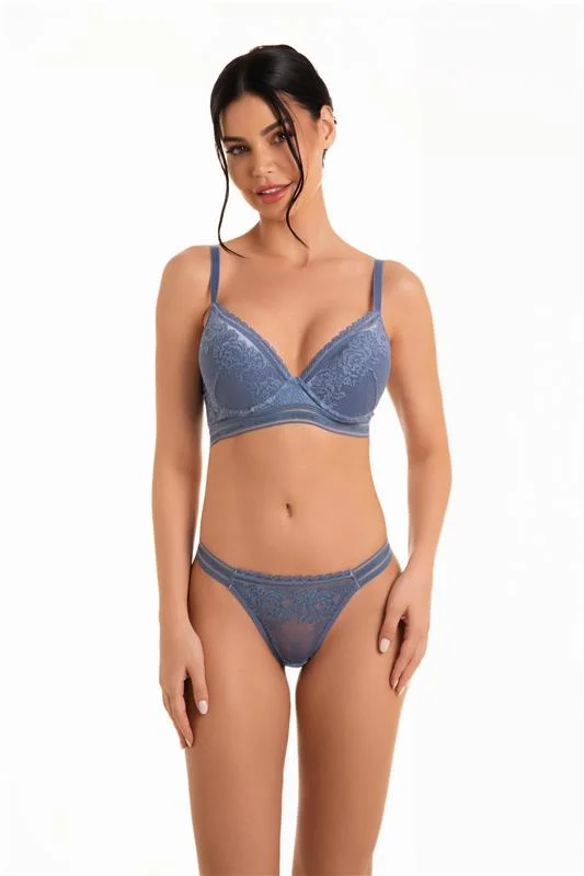 CONJUNTO BOJO TEK ( MAIS FIRME ) COM ARO, ELÁSTICO PERSONALIZADO EMOCIONE - AZUL MARINE