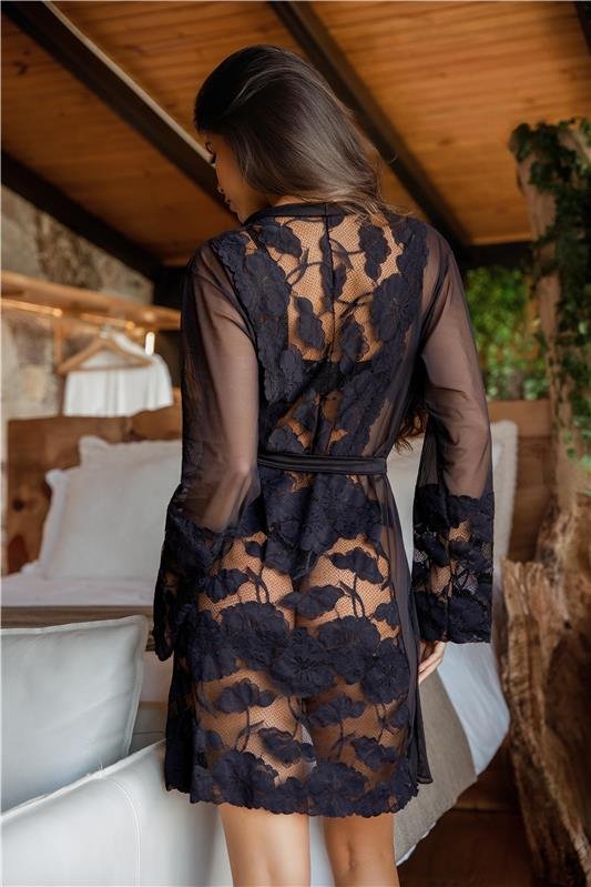 ROBE TRANPARENTE E RENDA FLORAL