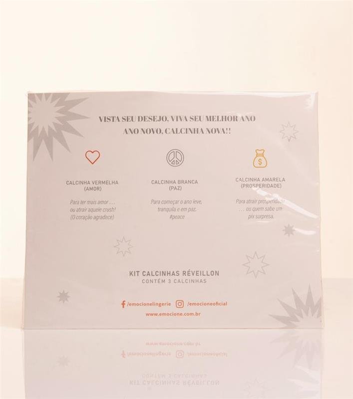 KIT CALCINHA REVÉILLON COM RENDA NAS COSTAS